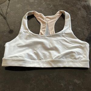 Lululemon Sport Bra , size 8 , medium support, white color , good condition